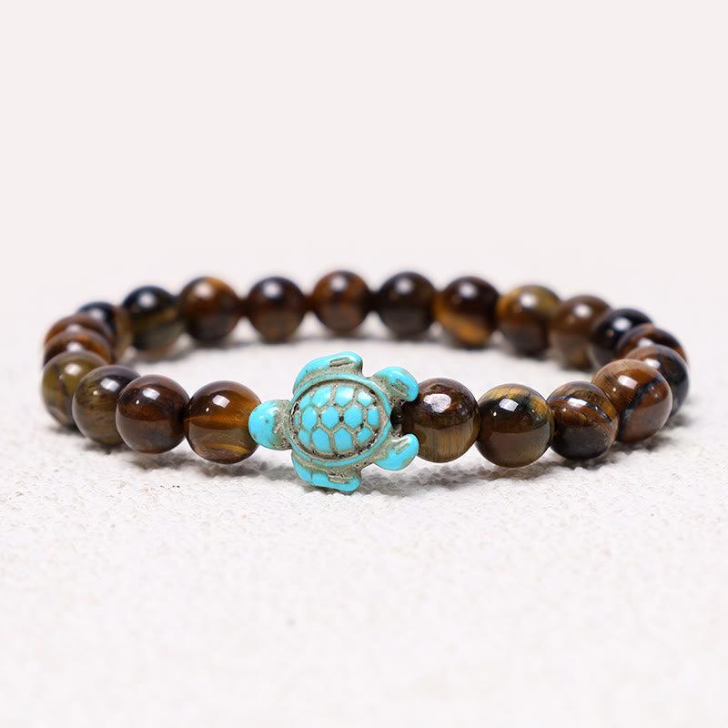KarmaRipple's Authentic Stone Sea Turtle Turquoise Blessing Bracelet p20