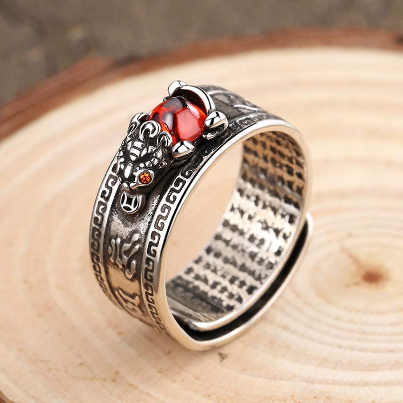 KarmaRipple's Red Agate PiXiu Wealth Ring p9