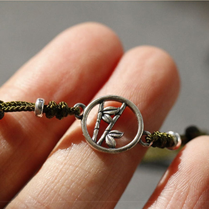 KarmaRipple's 925 Sterling Silver Bamboo Fortune String Bracelet p12