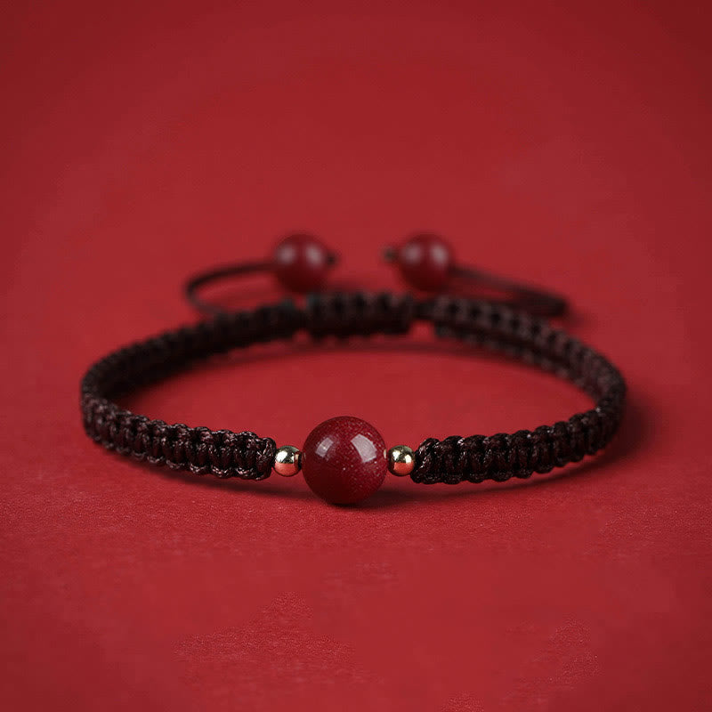 KarmaRipple's Fortunate Cinnabar Bead Blessing Red String Bracelet p24