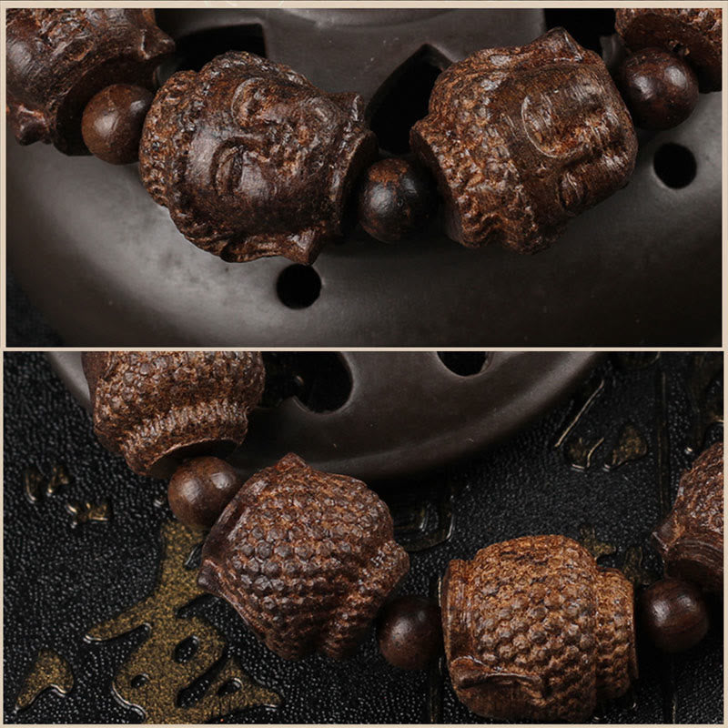 KarmaRipple's Agarwood Buddha Carved Calm Bracelet p5