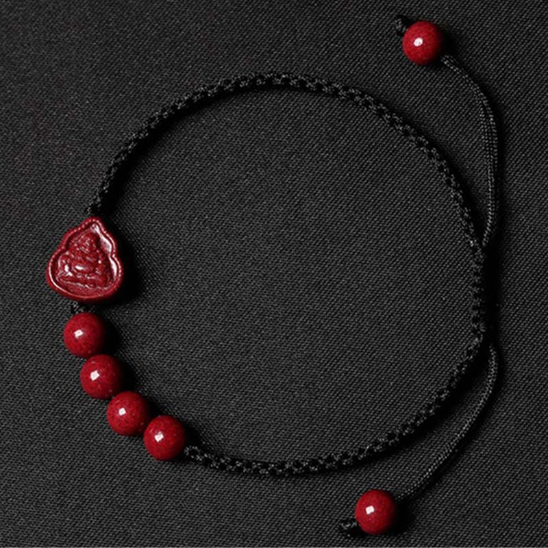 KarmaRipple's Laughing Buddha Avalokitesvara Cinnabar Blessing String Bracelet p14