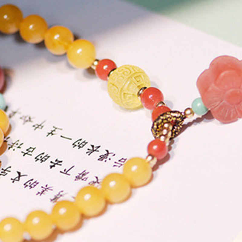 KarmaRipple's Amber Balancing Balance Pendant Flower Talisman Bracelet p8