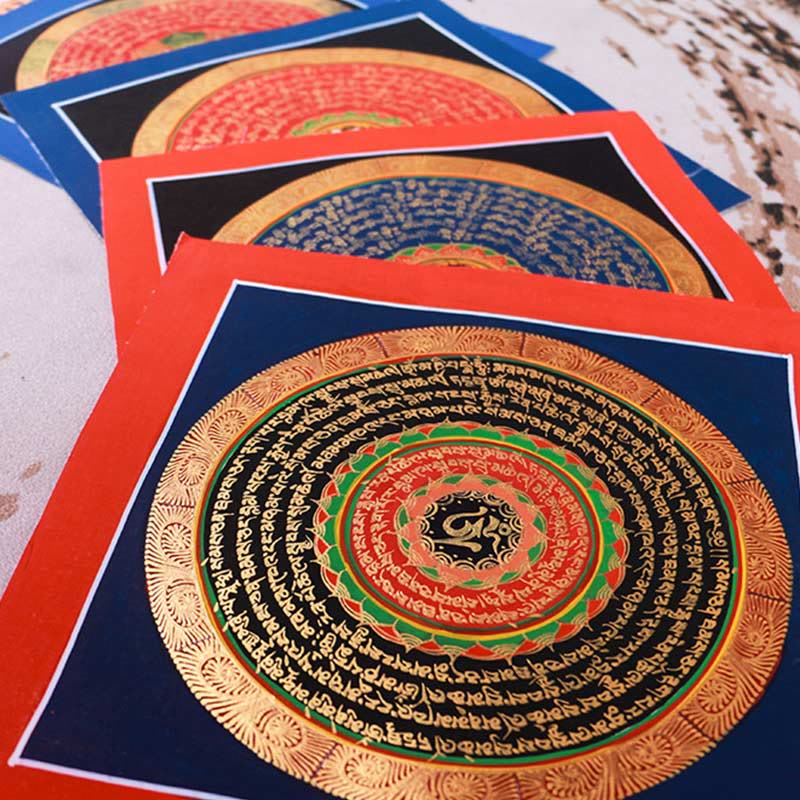 KarmaRipple's Tibetan Handmade Thangka Painting Blessing Thangka Blind Box Random Color Pattern p24