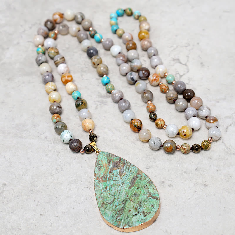 KarmaRipple's Authentic Ocean Picasso Jasper Beaded Balancing Neckace p1