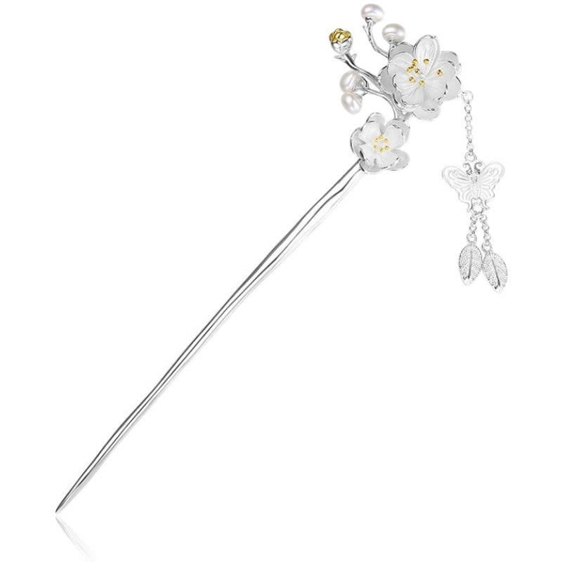 KarmaRipple's Plum Blossom Butterfly Love Freedom Tassel Hairpin p10