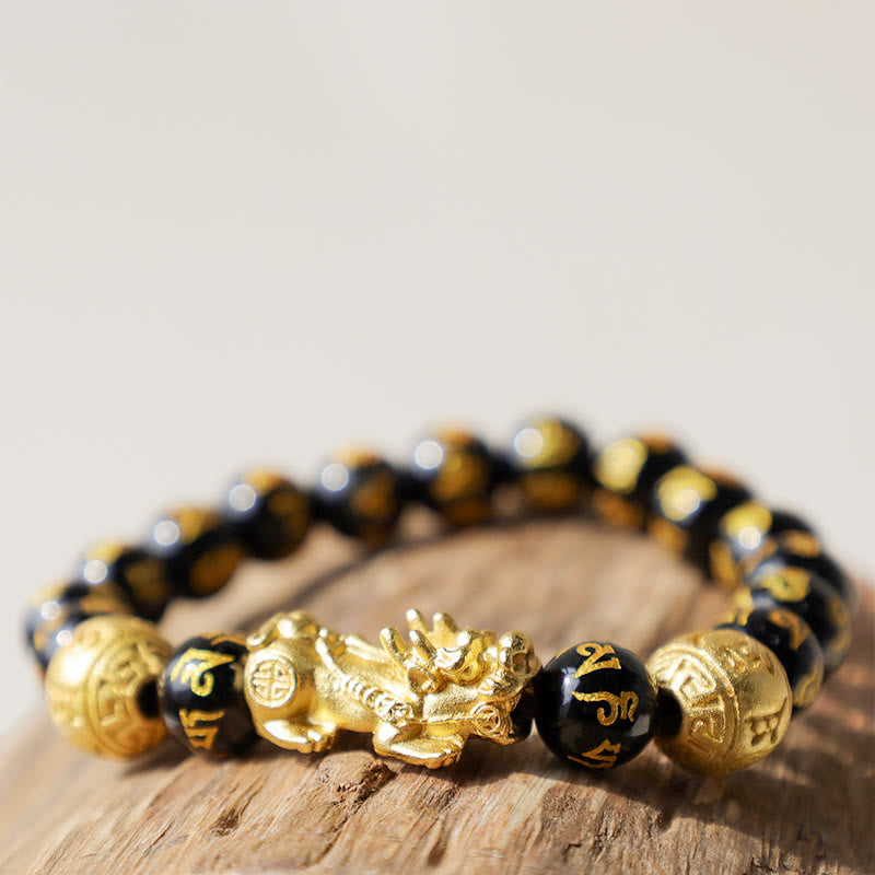 KarmaRipple's Feng Shui PiXiu Obsidian Attract Wealth Bracelet p4