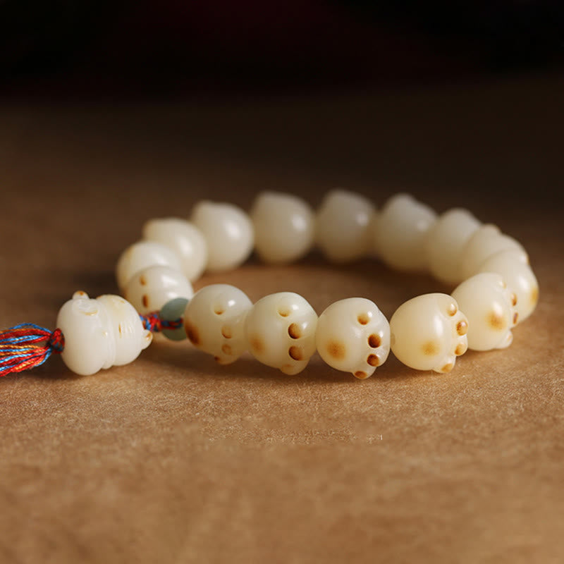 KarmaRipple's Cute Fortunate Cat Bodhi Seed Cat Paw Balance Bracelet p4