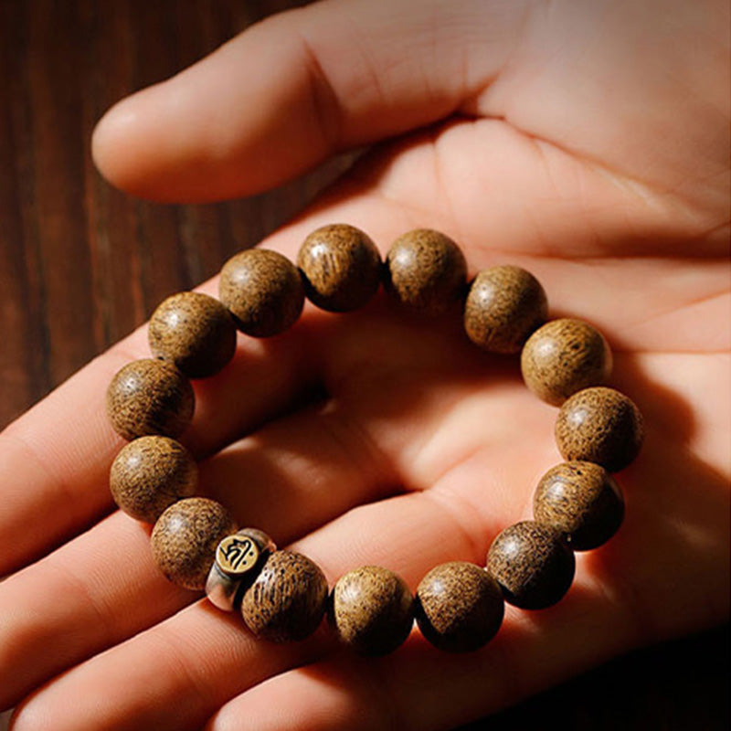 KarmaRipple's Chinese Zodiac Natal Buddha Authentic Agarwood Silver Peace Calm Bracelet p13
