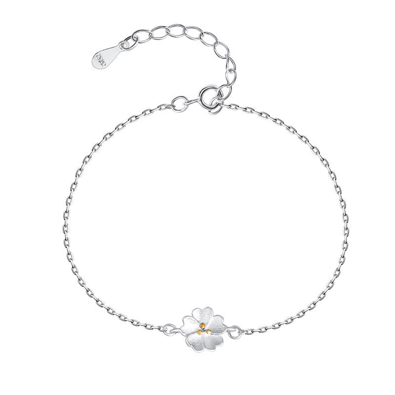 KarmaRipple's 925 Sterling Silver Cherry Blossom Blessing Chain Bracelet p9