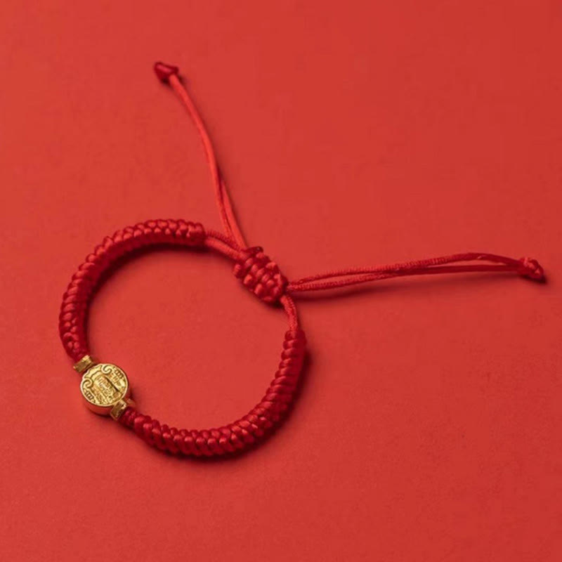KarmaRipple's Five Directions Gods of Wealth Handmade Reincarnation Weave Protection String Braid Bracelet p19