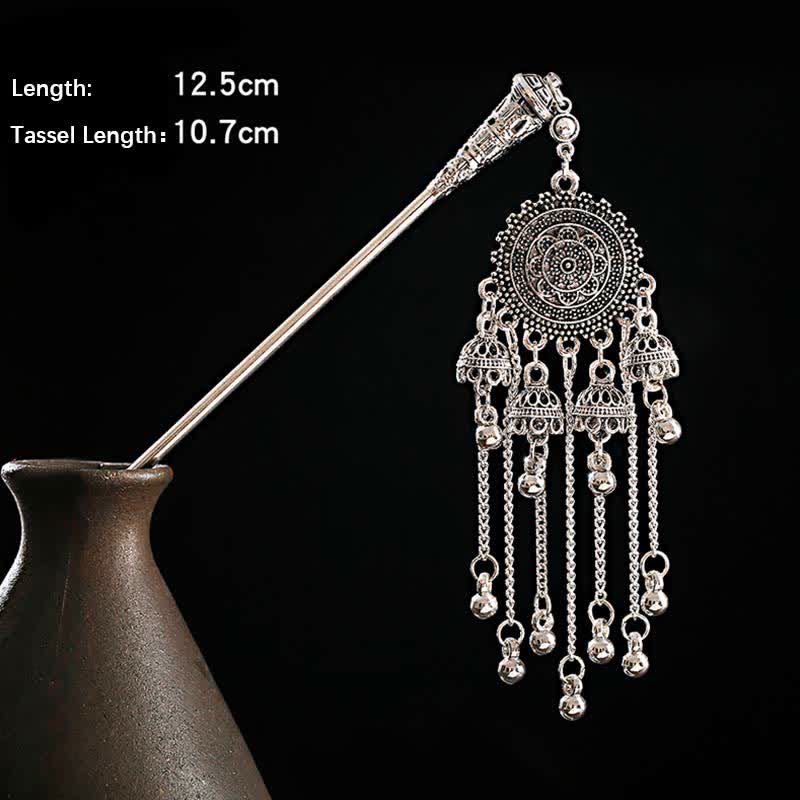 KarmaRipple's Water Drop Lily of the Valley Flowers Tassels Confidence Hairpin p34