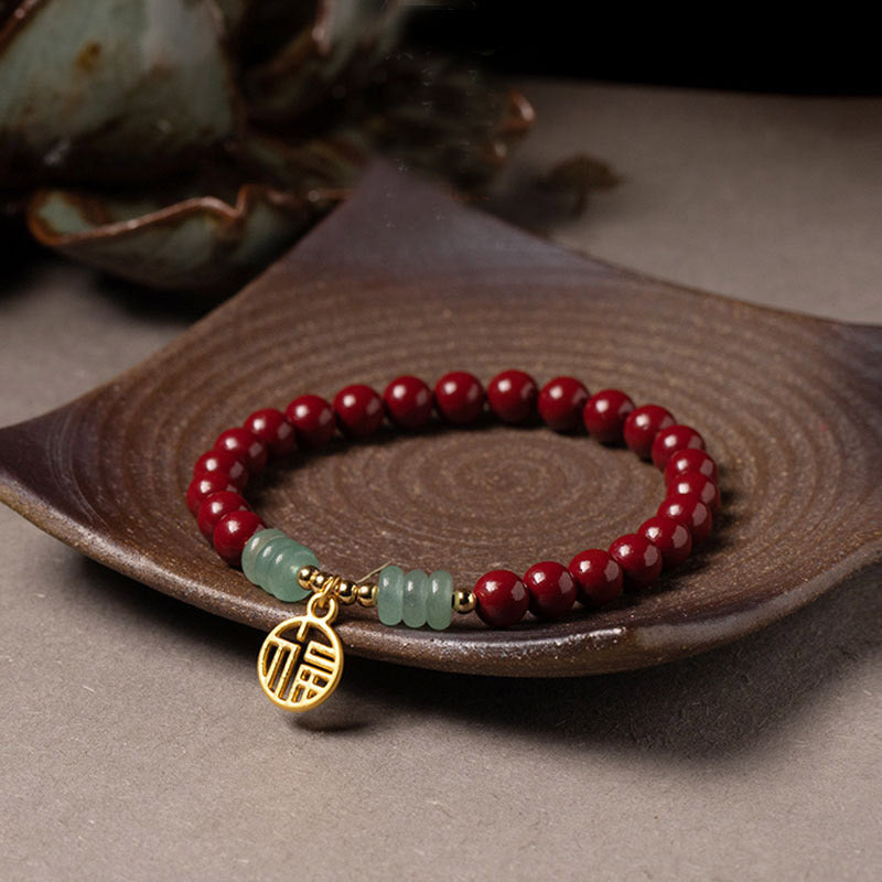 KarmaRipple's Cinnabar Green Aventurine Fortune Blessing Bracelet p17