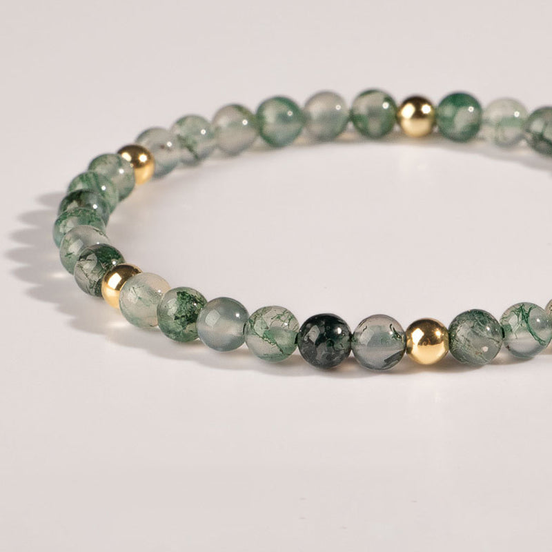 KarmaRipple's Moss Agate Fortunate Balance Bracelet p6