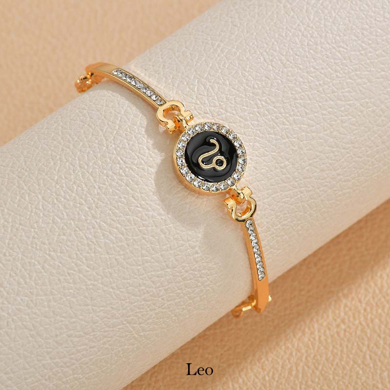 KarmaRipple's 12 Constellations of the Zodiac Rhinestone Chain Adjustable Bracelet ( p19