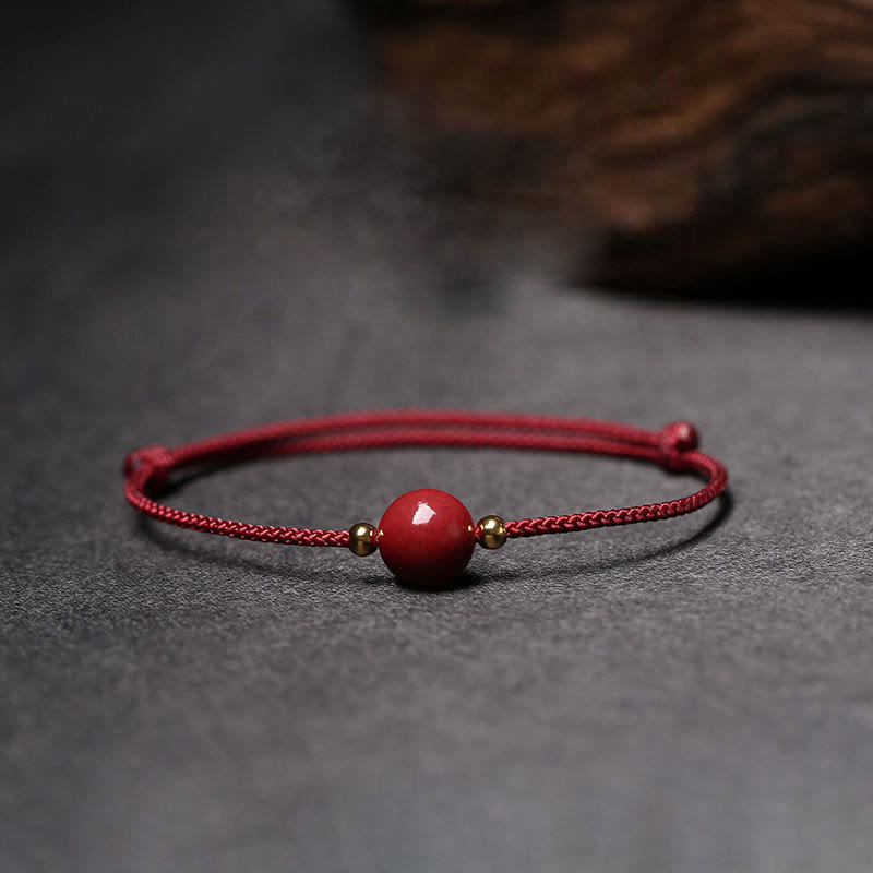KarmaRipple's Authentic Fortunate Cinnabar Bead Blessing String Bracelet Anklet p14