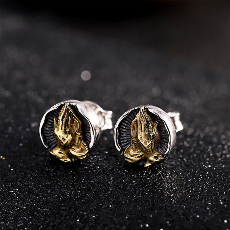 KarmaRipple's 925 Sterling Silver Namaste Equality Stud Earrings p10