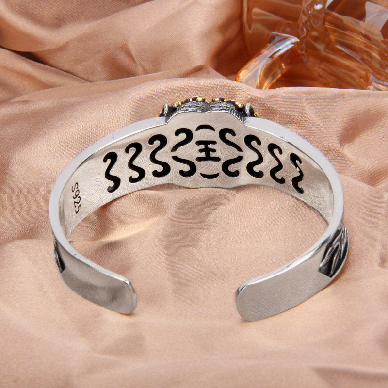KarmaRipple's 925 Sterling Silver Chinese Zodiac Tiger Keep Away Evil Spirits Bracelet Bangle p5