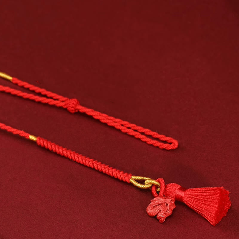KarmaRipple's Authentic Cinnabar Dragon Blessing Red String Belly Chain p9