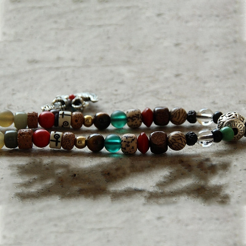 KarmaRipple's Tibet 108 Mala Beadwork Nine Palaces Bagua Bodhi Seed Yak Bone Vajra Balance Bracelet p8