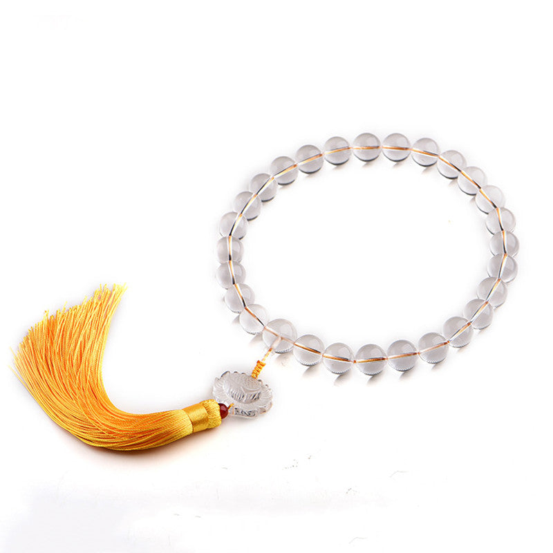KarmaRipple's Authentic Ivory Gemstone Lotus Wrist Mala Meditation Tassels Pocket Mala Car Decoration p8