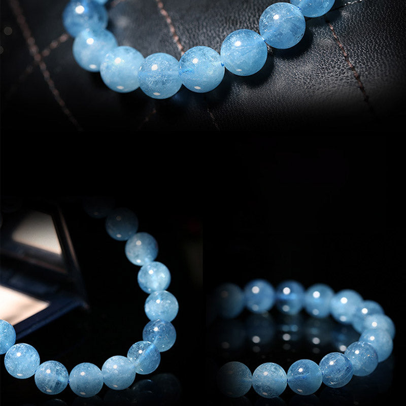KarmaRipple's Buddhastoneshop Aquamarine Beadwork Peace Balancing Bracelet p7