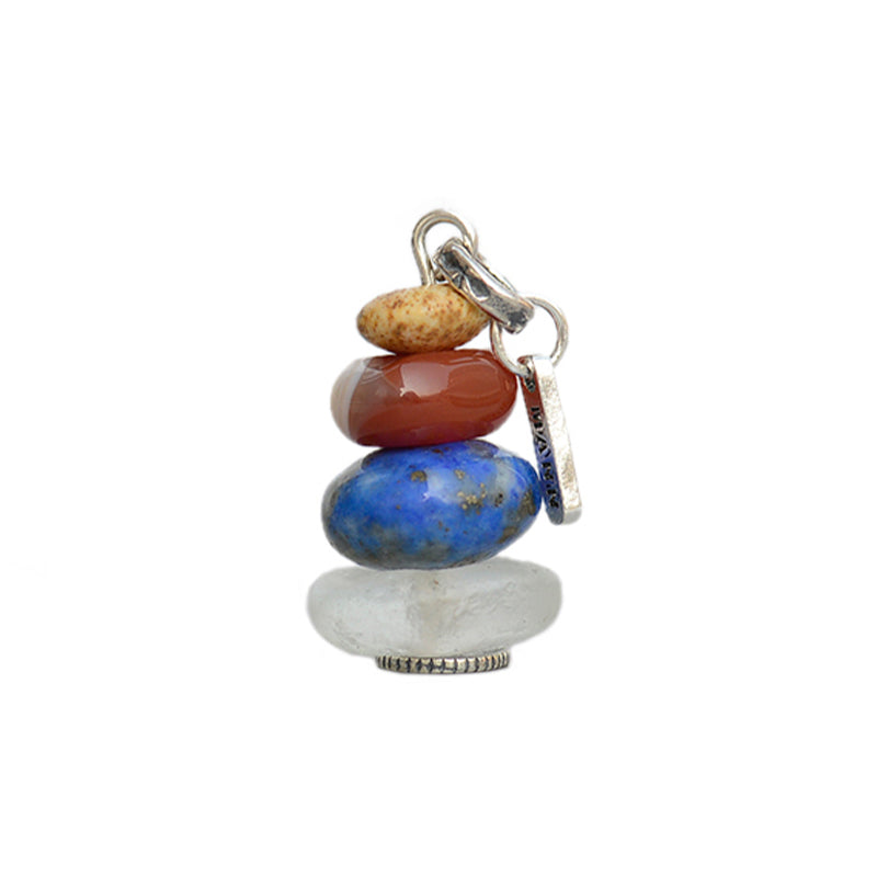 KarmaRipple's Zen Cairn Labradorite Various Crystals Calm Necklace Pendant p30