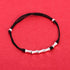 Black Rope(Wrist Circumference 14-19cm) / Silver Bamboo