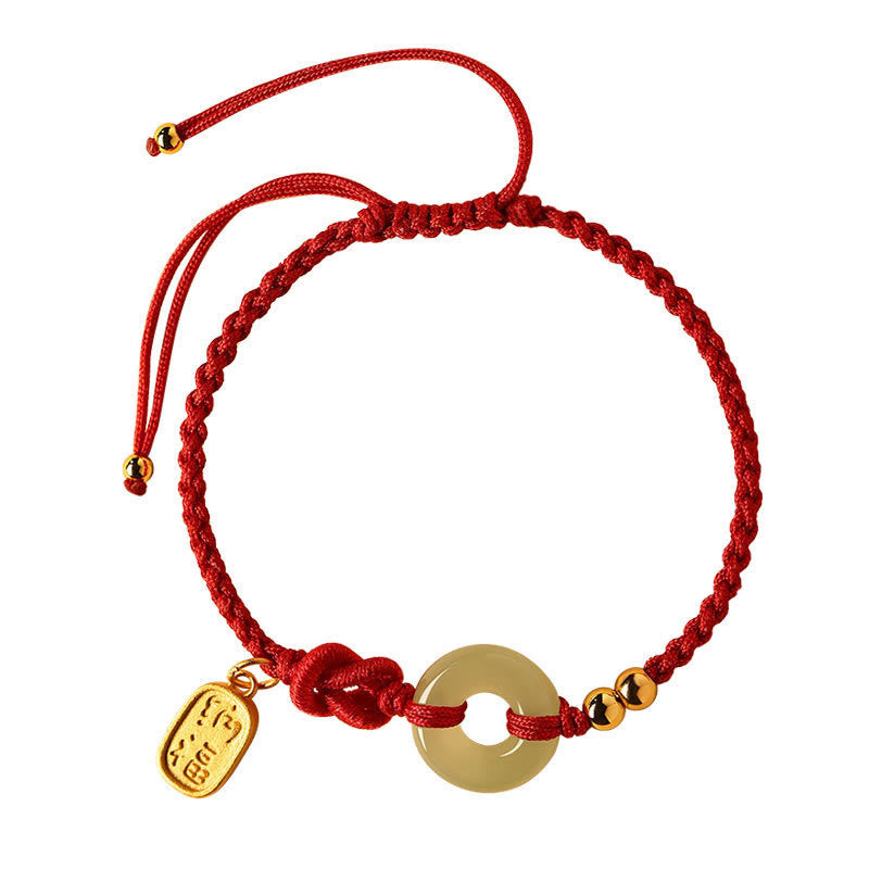 KarmaRipple's Hetian Jade Peace Buckle Fu Character String Fortune Bracelet p7