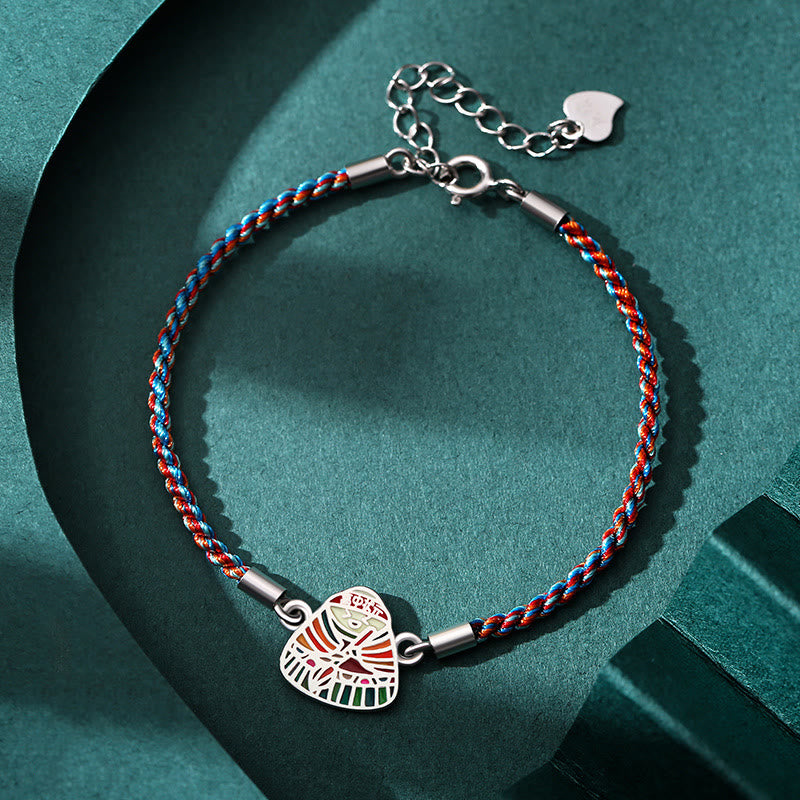 KarmaRipple's 925 Sterling Silver Zongzi Pattern Fortune Multicolored Handcrafted Bracelet p18