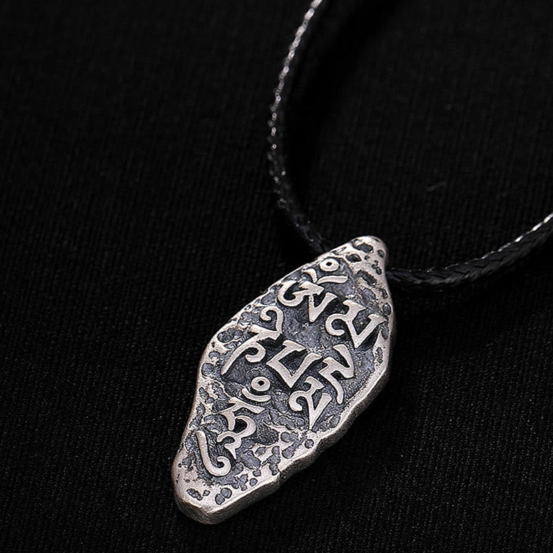 KarmaRipple's Tibetan 925 Sterling Silver Om Mani Padme Hum Dorje Vajra Engraved Strength Pendant Necklace p12