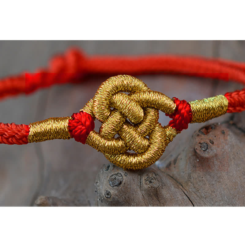 KarmaRipple's Handmade Simple Design Chinese Knotting Fortune Strength Braid String Bracelet p9