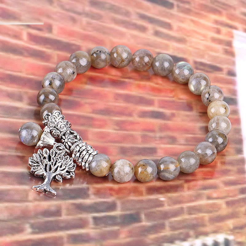 KarmaRipple's Authentic Gemstone Tree of Life Fortunate Talisman Stretch Bracelet p45