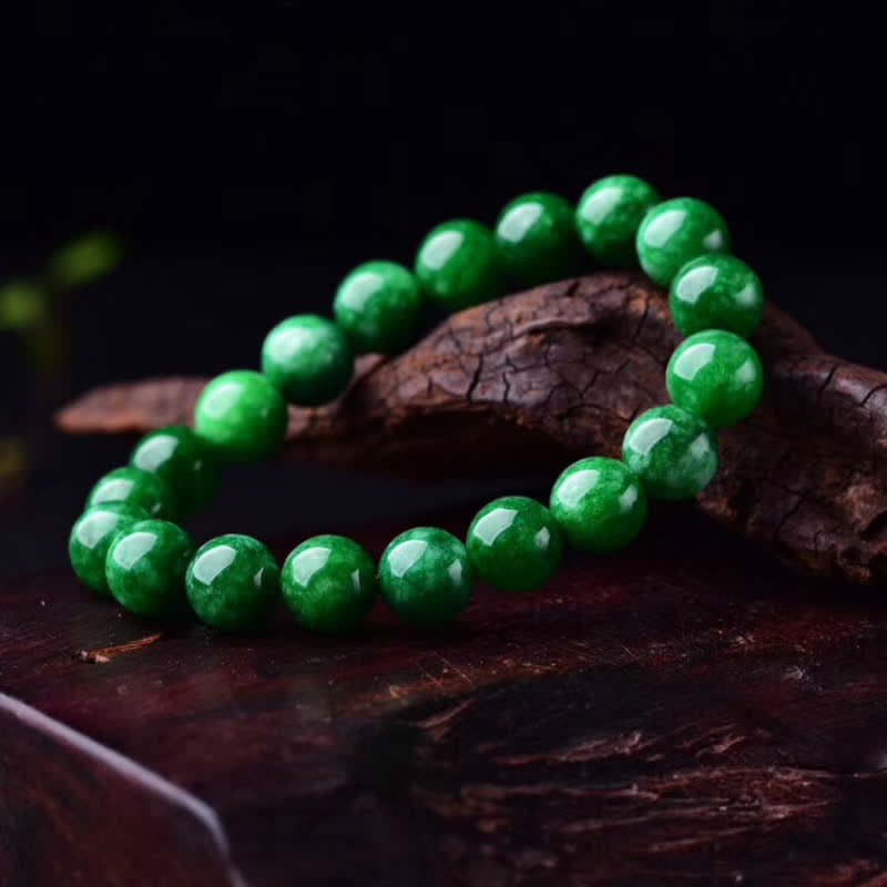 KarmaRipple's Cyan Jade Bead Calm Balance Bracelet p9