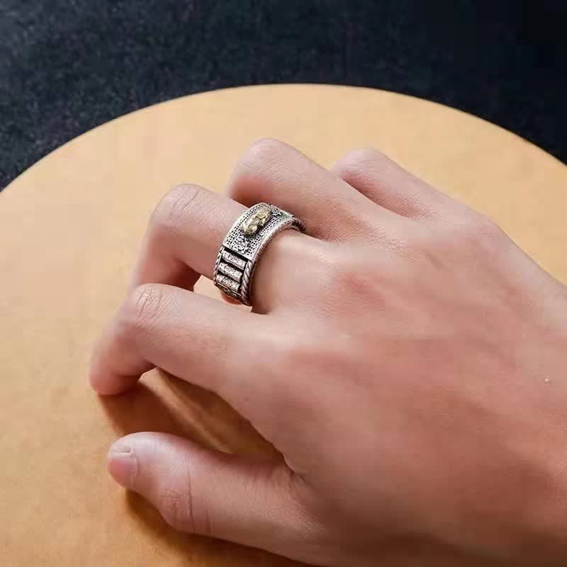 KarmaRipple's Fortunate FengShui PiXiu Wealth Prayer Wheels Pair Ring p5