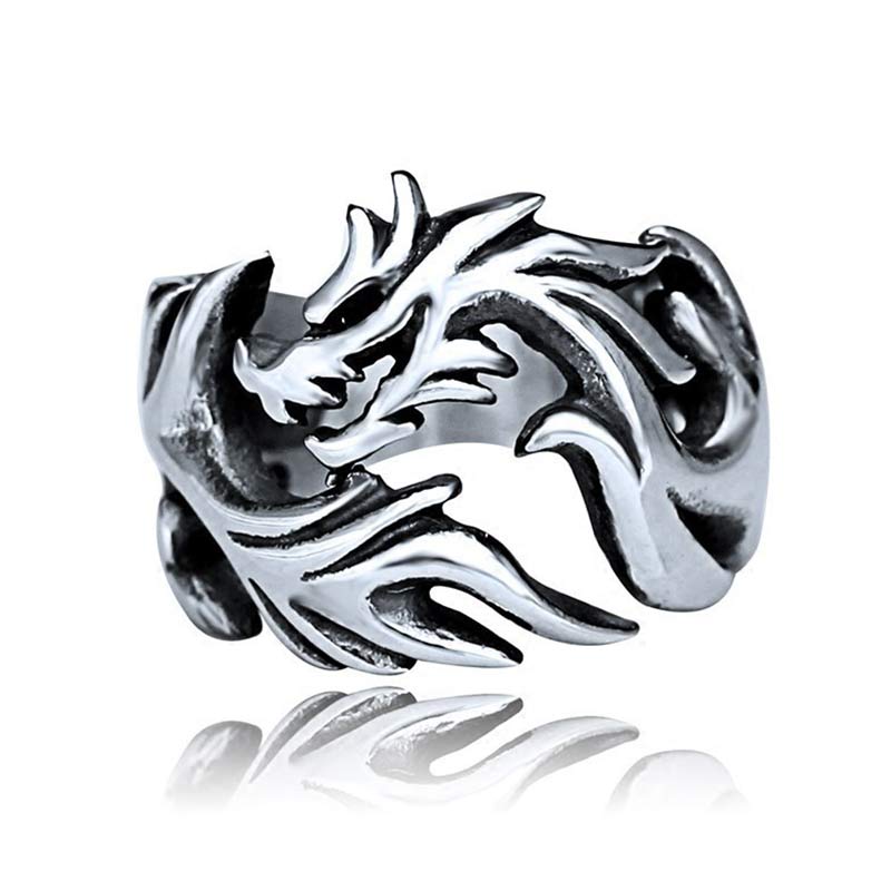 KarmaRipple's Dragon Pattern Protection Strength Adjustable Ring p20