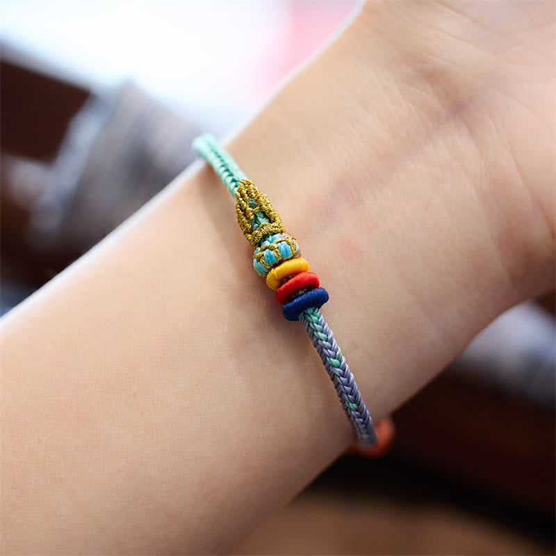 KarmaRipple's Colorful Rope Eight Thread Peace Weave Fortune Handmade Bracelet p6