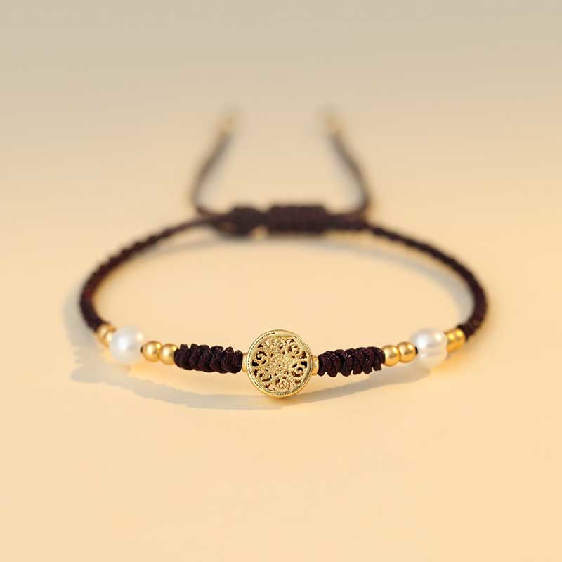 KarmaRipple's Bronze Coin Fortune Tree Fortune Strength Woven Bracelet p30