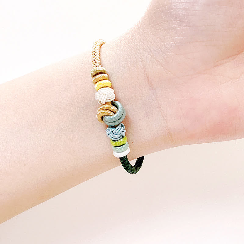 KarmaRipple's Two-Color Rope Handcrafted Eight Thread Peace Weave Fortune Connection Bracelet p11