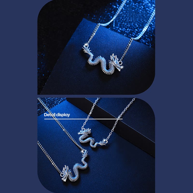 KarmaRipple's 925 Sterling Silver Year Of The Dragon Auspicious Dragon Protection Chain Pendant Pendant( p7