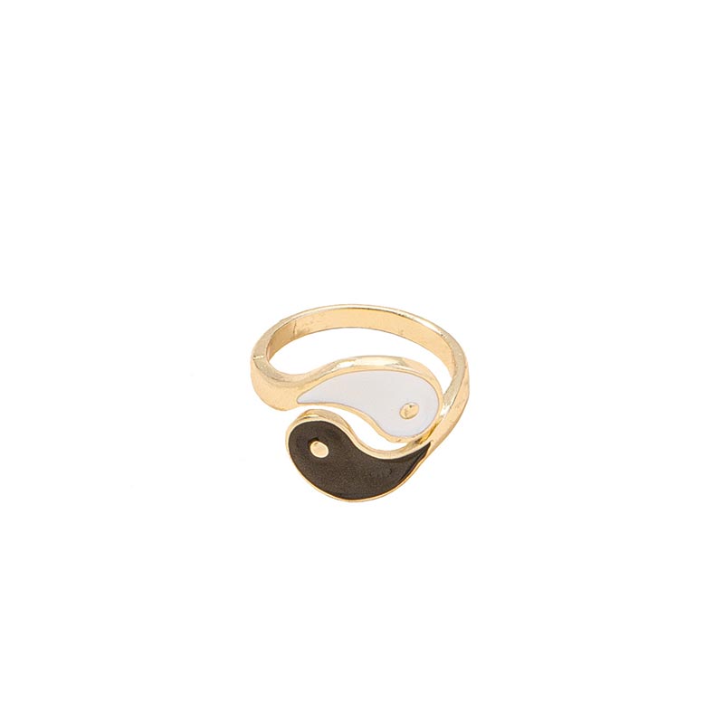 KarmaRipple's Yin Yang Symbol Adjustable Blessing Pair Ring p6