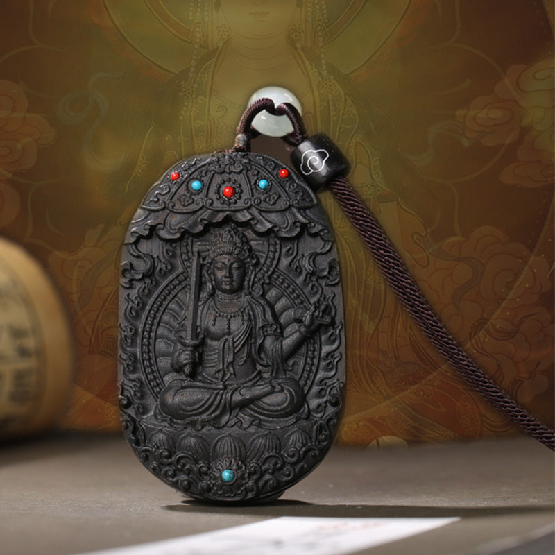 KarmaRipple's Chinese Zodiac Natal Buddha Agarwood Om Mani Padme Hum Lotus Peace Pendant Necklace p12