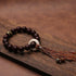 Bodhi Seed&Antler Ring&Tibetan Agate 15mm