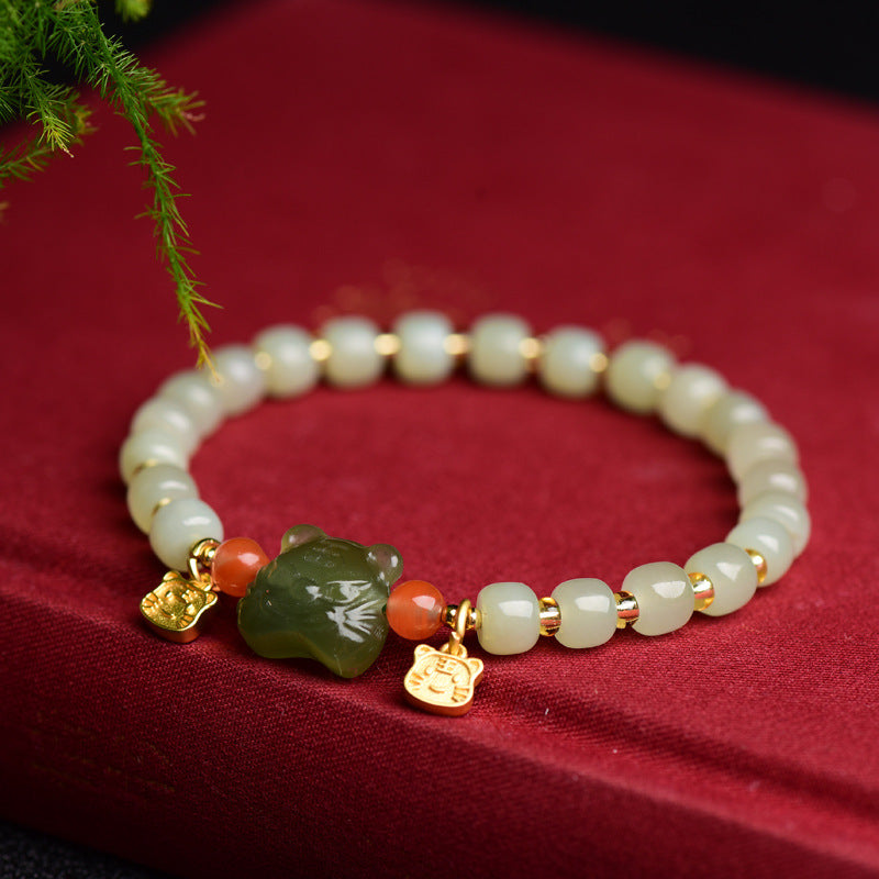KarmaRipple's Chinese Zodiac Fortunate Tiger Jade Abundance Bracelet p4