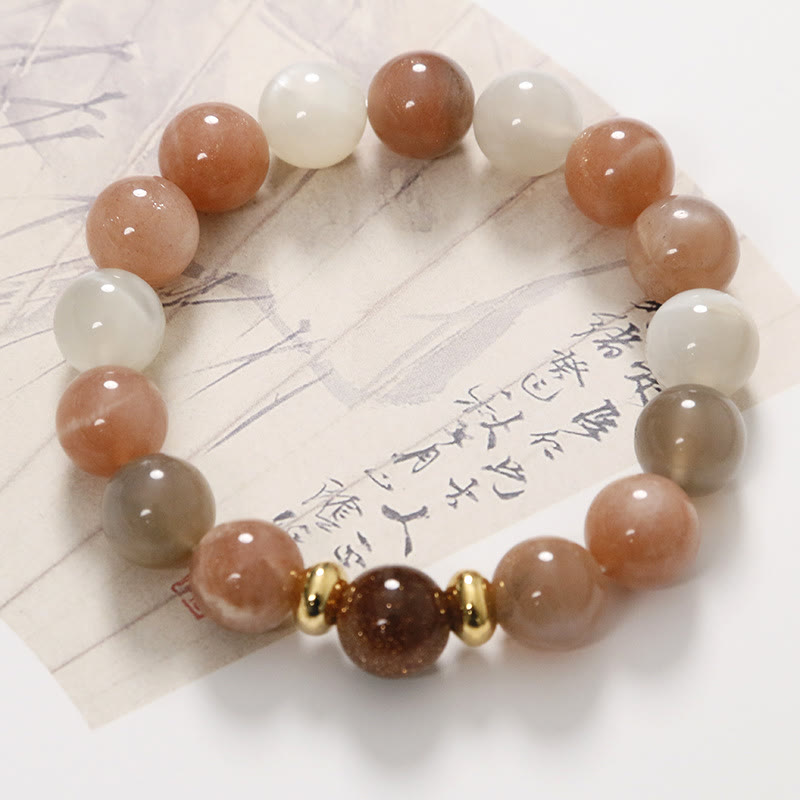 KarmaRipple's Authentic Sun Stone Gold Sandstone Wealth Positive Bracelet p8