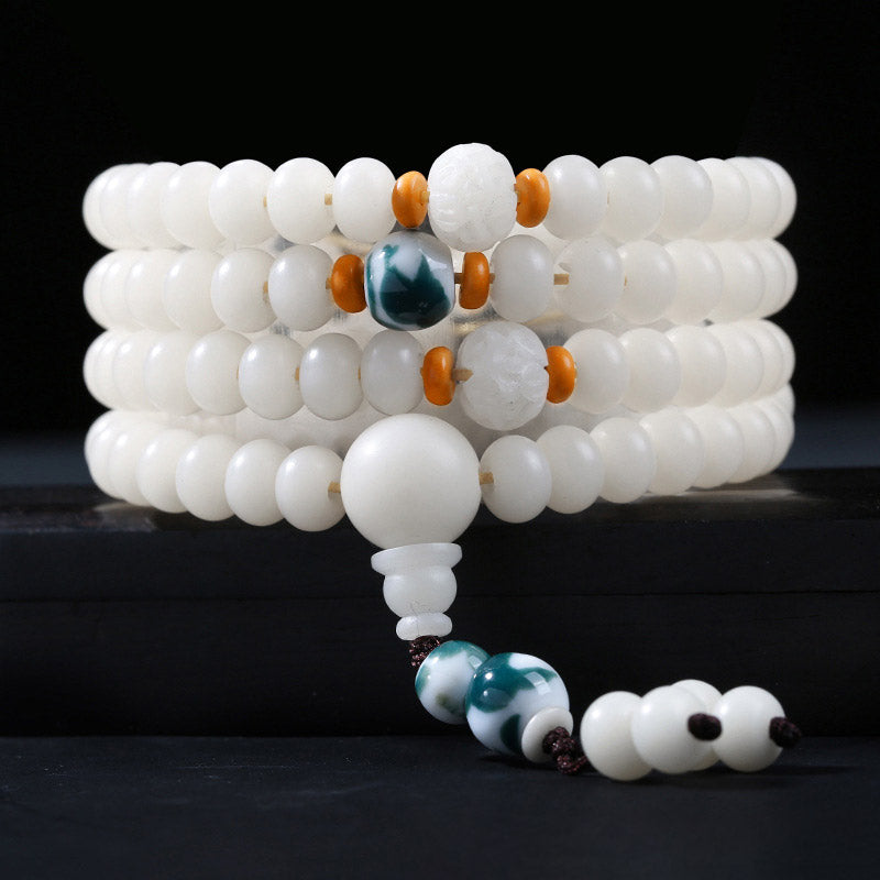 KarmaRipple's Bodhi Seed Bead Lotus Blessing Talisman Bracelet p34