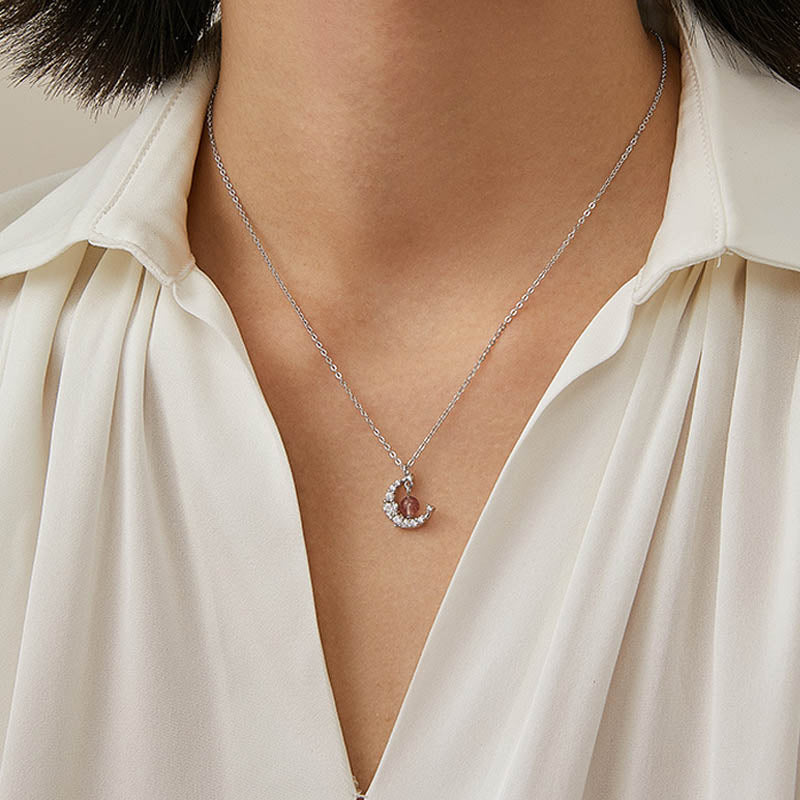 KarmaRipple's Strawberry Quartz Blue Gemstone Love Balancing Pendant p6