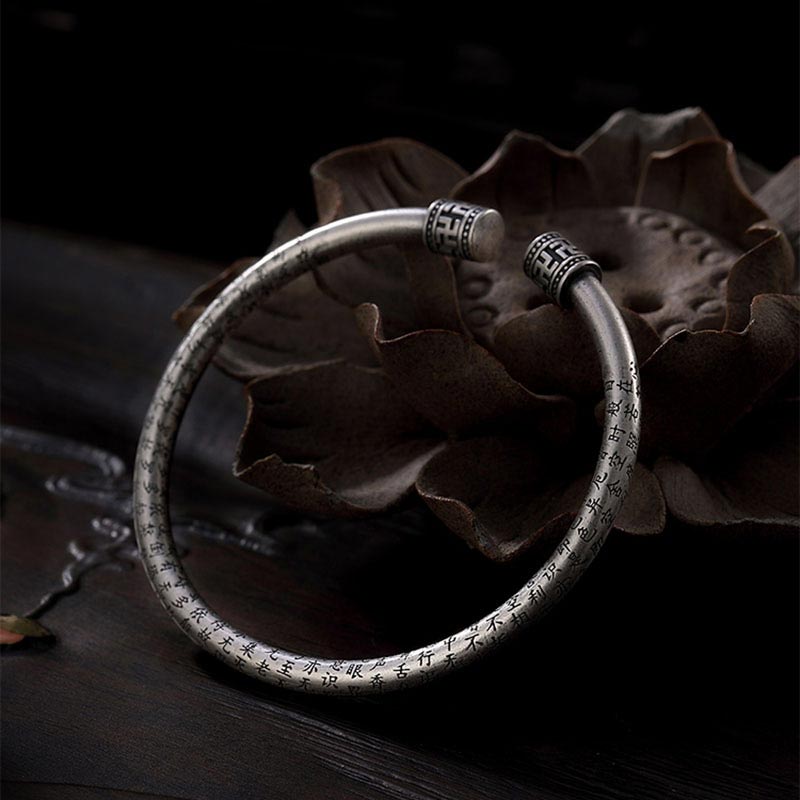KarmaRipple's Tibetan Heart Sutra Ivory Bronze Fortune Bracelet p4