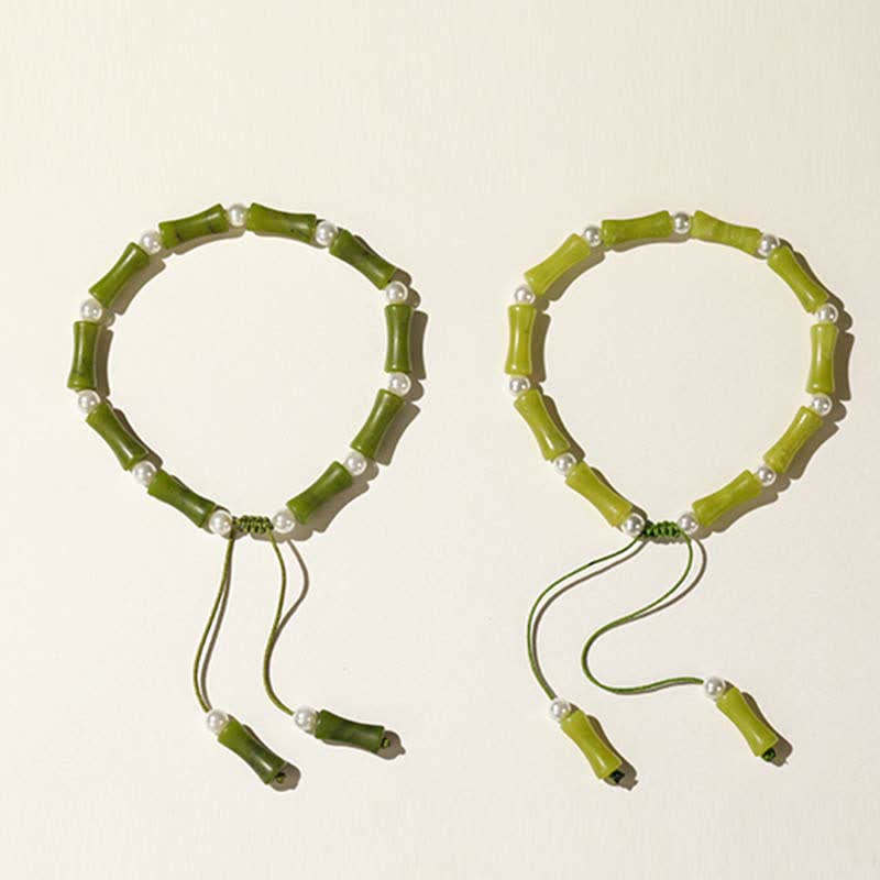 KarmaRipple's Authentic Peridot Bamboo Pattern Love Peace Bracelet p9