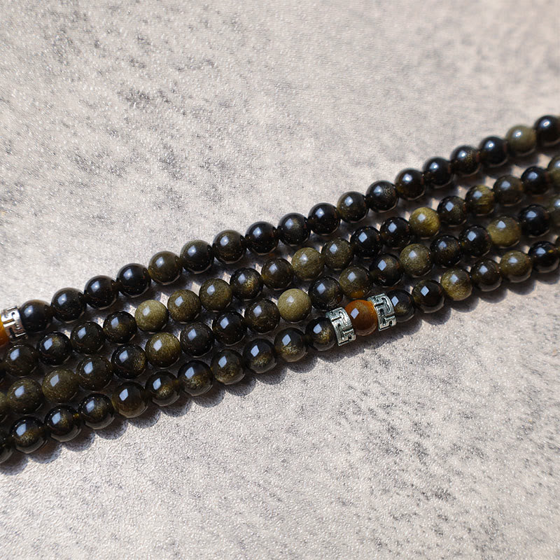 KarmaRipple's Golden Obsidian Energy Bracelet Pendant p6